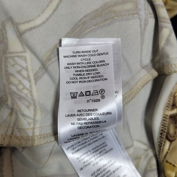 Lauren Ralph Lauren Chain Link Print Maxi Dress Size 18 Belted V-Neck Chic - Picture 13 of 13